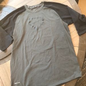 Men’s NIKE Baseball Raglan Shirt Sz Medium Dri-Fit